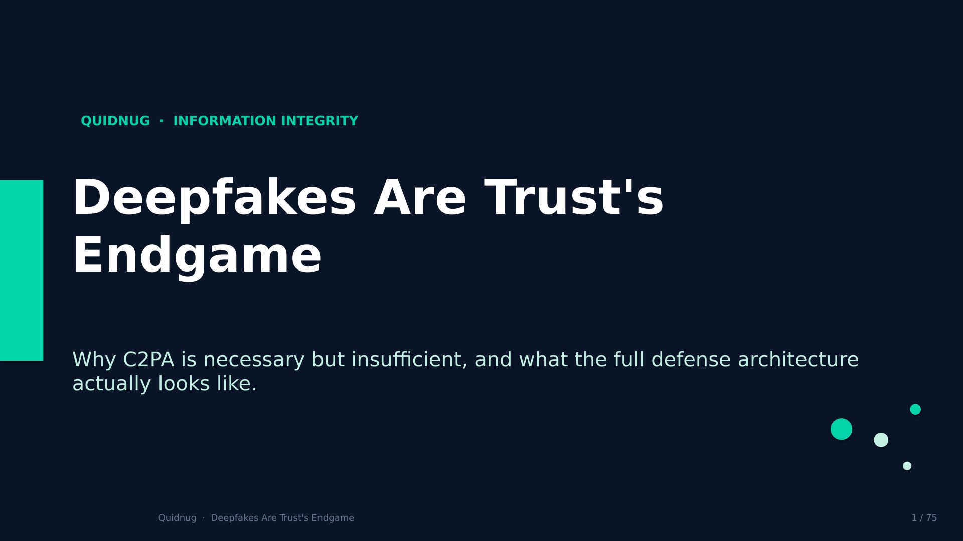 QUIDNUG  ·  INFORMATION INTEGRITY